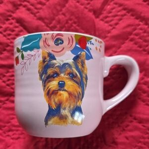 St NICHOLAS Square Pink Ceramic Yorkie Mug